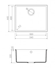 Кухонная мойка Omoikiri Bosen 54-U схема